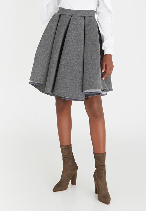 DAVID by David Tlale - Babydoll Skirt Grey Melange