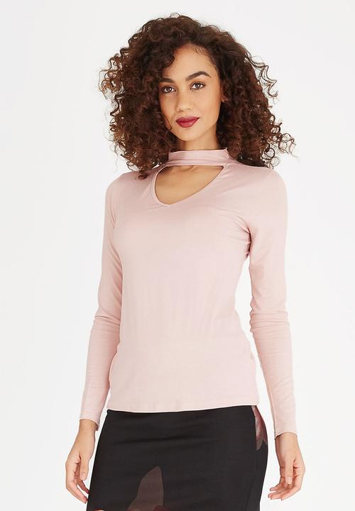 edit - Choker Top Pale Pink