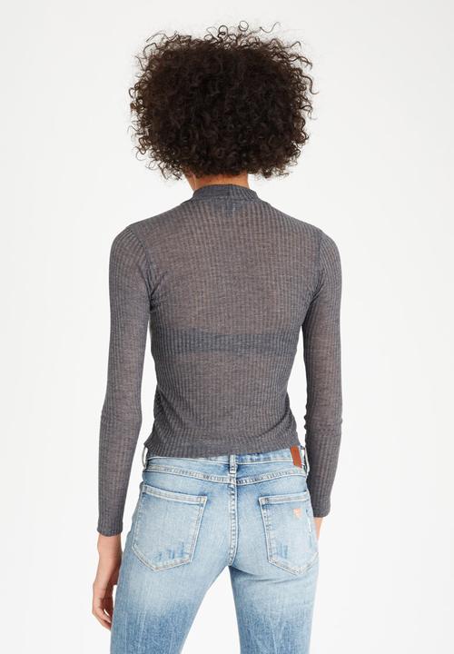 c(inch) - Turtle Neck Top Grey