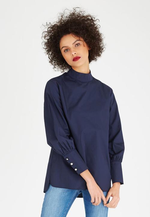 STYLE REPUBLIC - Structured Blouse Navy