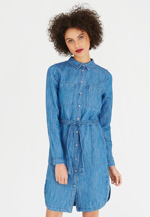 ONLY - Brook Longer Length Denim Shirt Blue