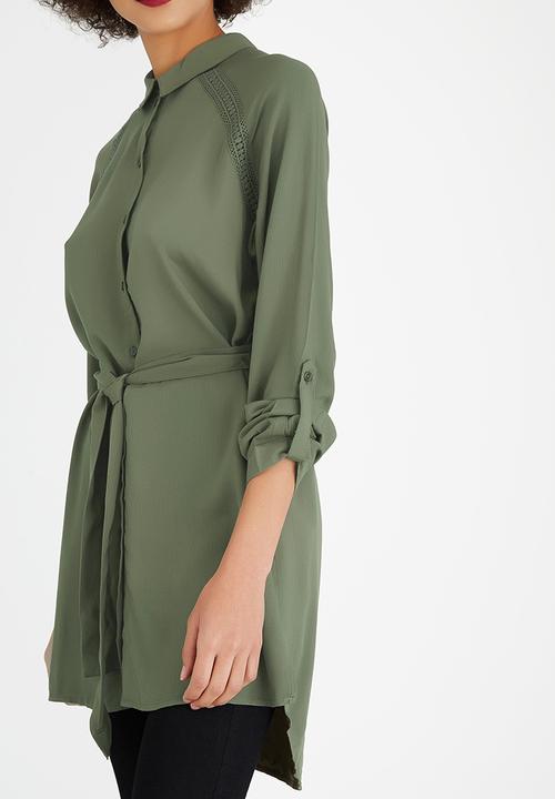 Vero Moda - Blossom Long Sleeve Shirt Khaki Green
