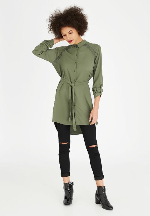 Vero Moda - Blossom Long Sleeve Shirt Khaki Green