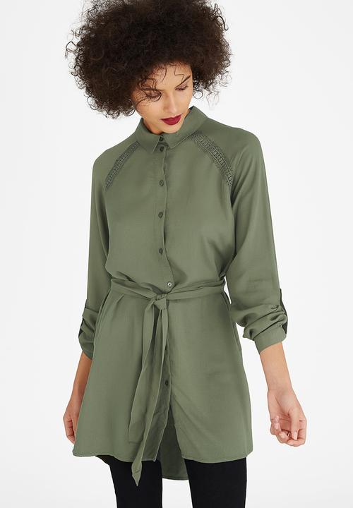 Vero Moda - Blossom Long Sleeve Shirt Khaki Green