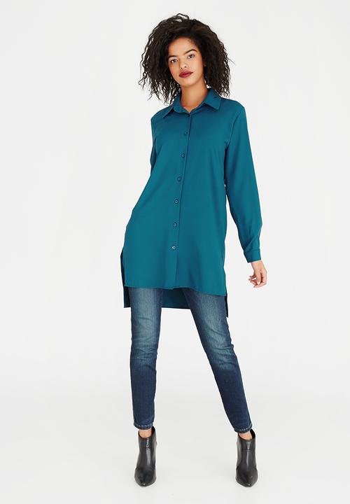 edit - Longer Length Shirt Turquoise