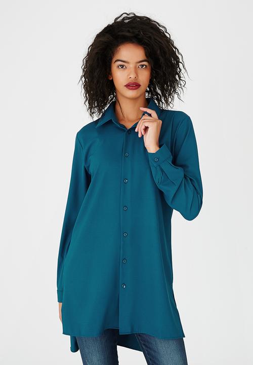 edit - Longer Length Shirt Turquoise