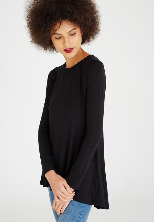 c(inch) - High Low Top Black