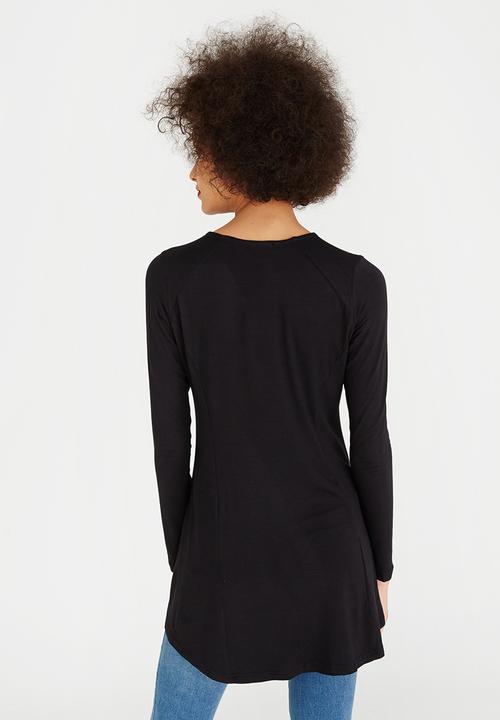 c(inch) - High Low Top Black