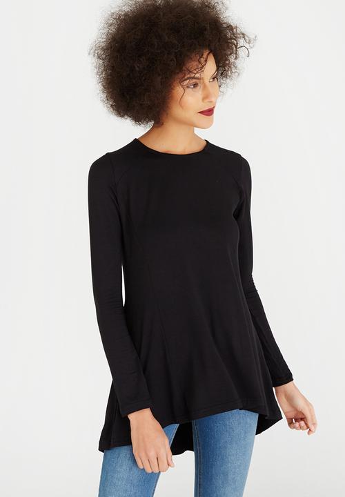 c(inch) - High Low Top Black