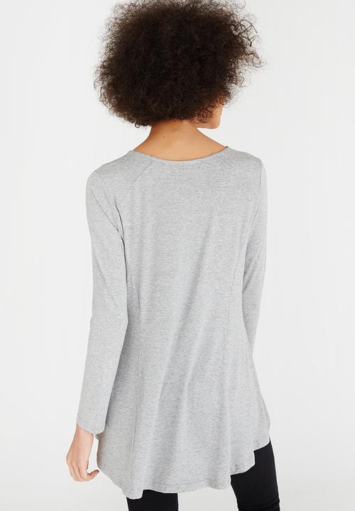 c(inch) - High Low Top Grey Melange