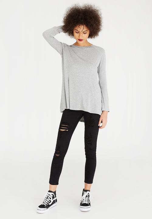 c(inch) - High Low Top Grey Melange