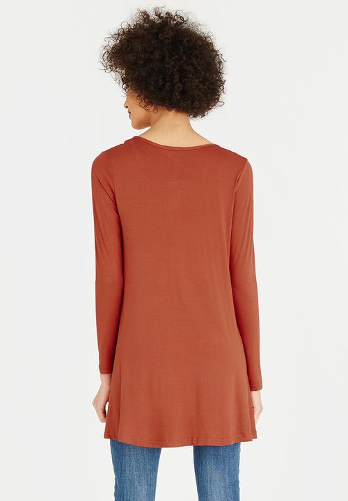edit - Swing Tunic with Side Pockets Rust