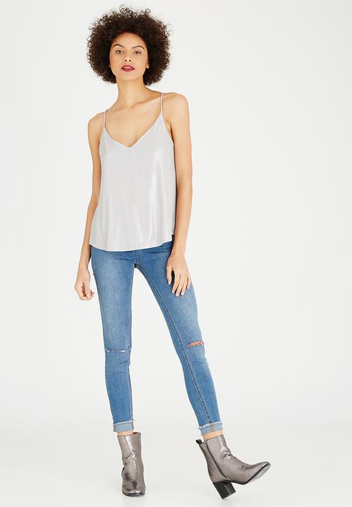 Kate Jordan - Shimmer Cami Vest Silver