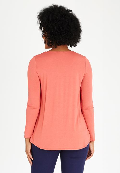 Cherry Melon - Pleat Top Coral