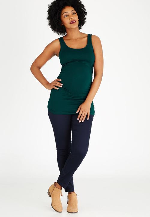 Cherry Melon - Side Gauge Tank Top Green