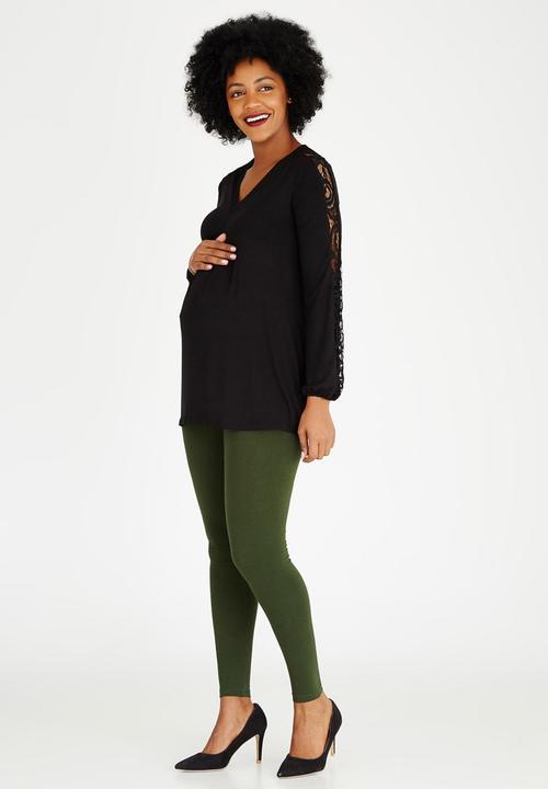 edit Maternity - Inverted Pleat Tunic Black