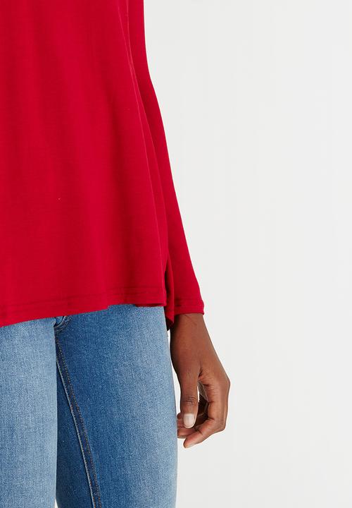 c(inch) - High Low Top Dark Red