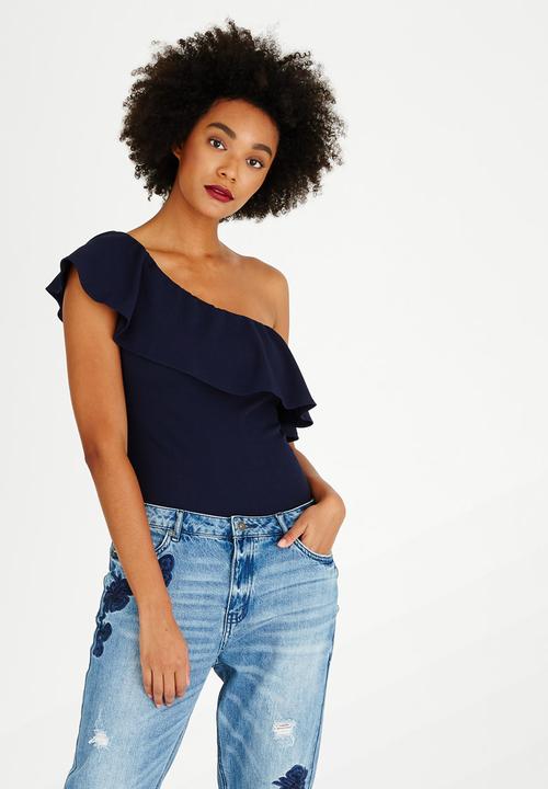 STYLE REPUBLIC - Asymmetrical Bodysuit Navy