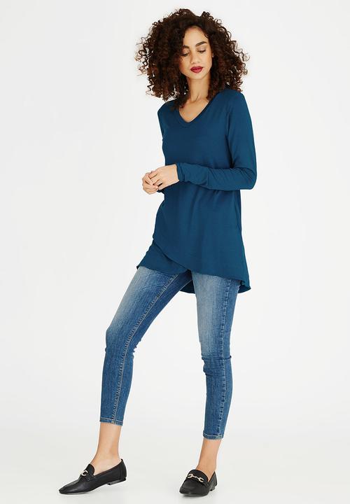 edit - V-neck Tunic Turquoise