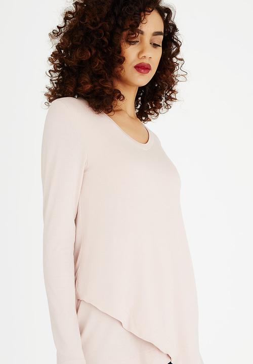 edit - V-neck Tunic Pale Pink