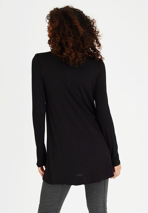 edit - V-neck Tunic Black