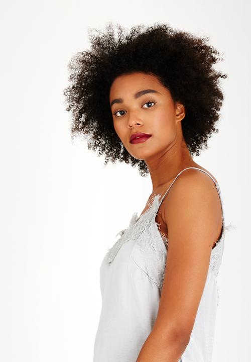 ONLY - Ella Lace Detail Cami Silver