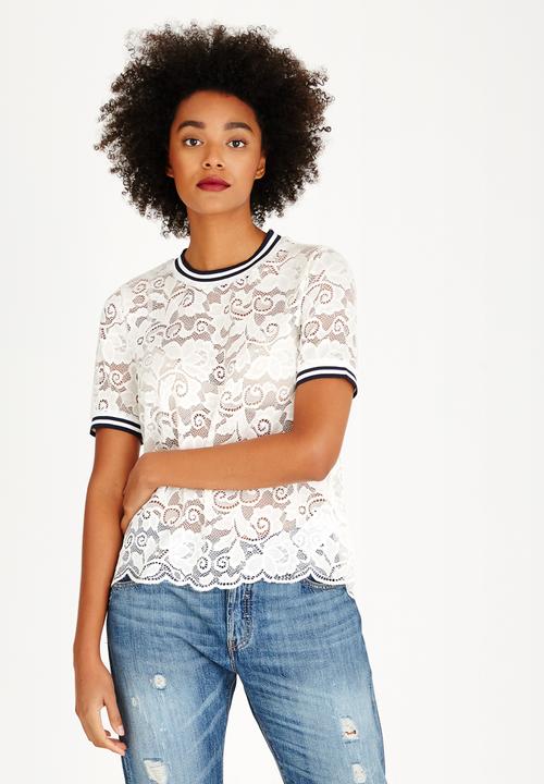 ONLY - Gwen Short Sleeve Top  White
