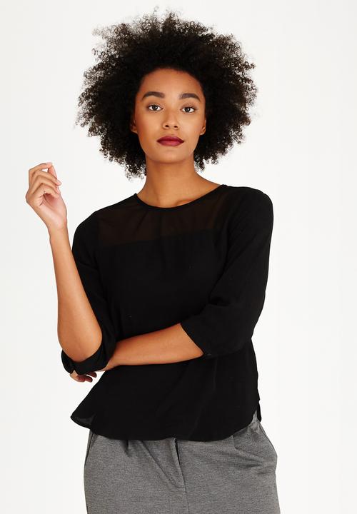 ONLY - Wonder 3/4 Sleeve Top Black