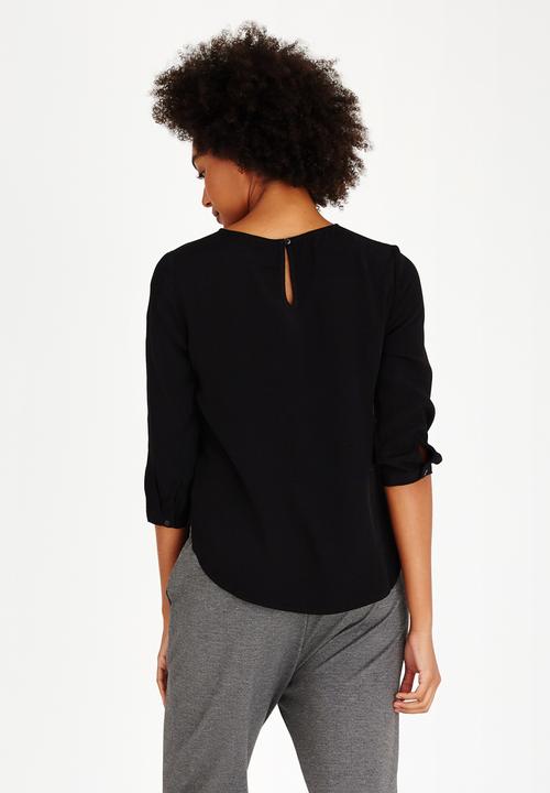 ONLY - Wonder 3/4 Sleeve Top Black