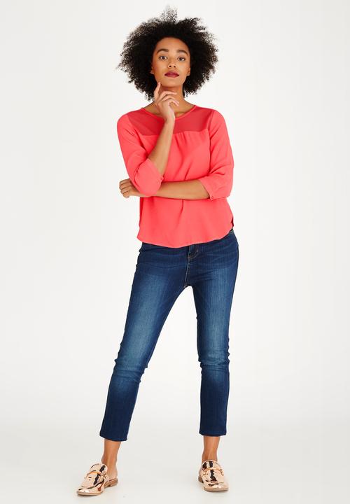 ONLY - Wonder 3/4 Sleeve Top Coral