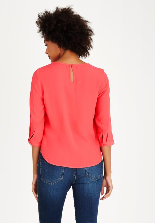 ONLY - Wonder 3/4 Sleeve Top Coral