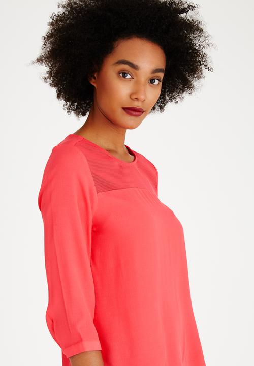 ONLY - Wonder 3/4 Sleeve Top Coral