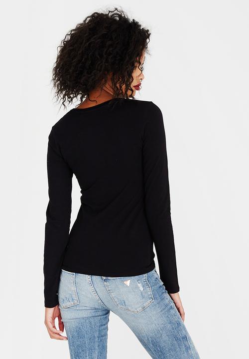GUESS - Guess Fine Lines Logo Tee Black