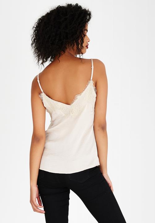 ONLY - Ella Lace Detail Cami Pale Pink