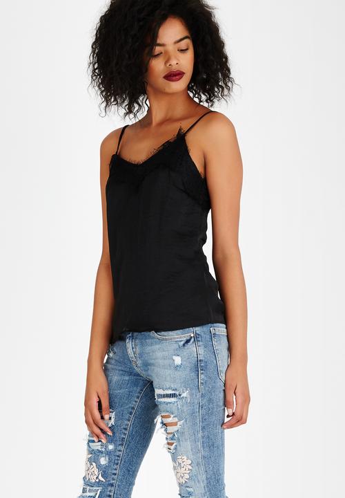 ONLY - Ella Lace Detail Cami Black