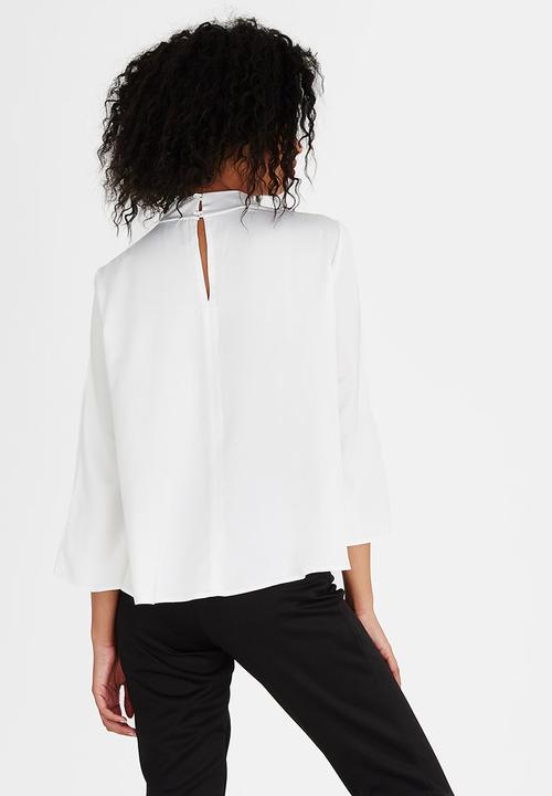 Bombshell - Cut-out Shoulder Blouse White