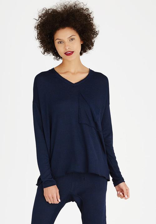 Slick - Zea Styled Box Top Navy