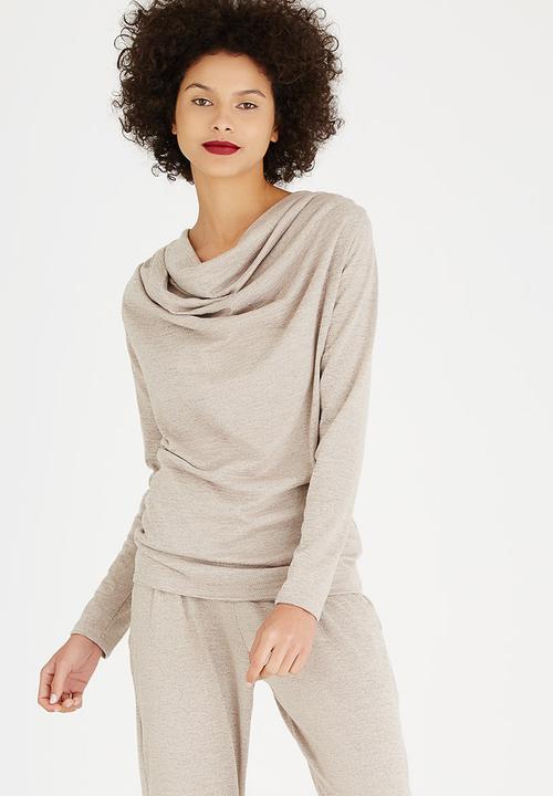 Slick - Chloe Drape Front Top Neutral