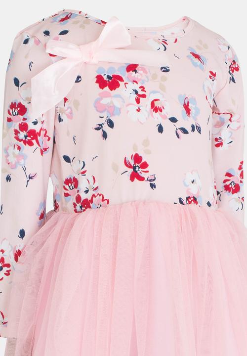 See-Saw - Floral Print Combo Dress Multi-colour