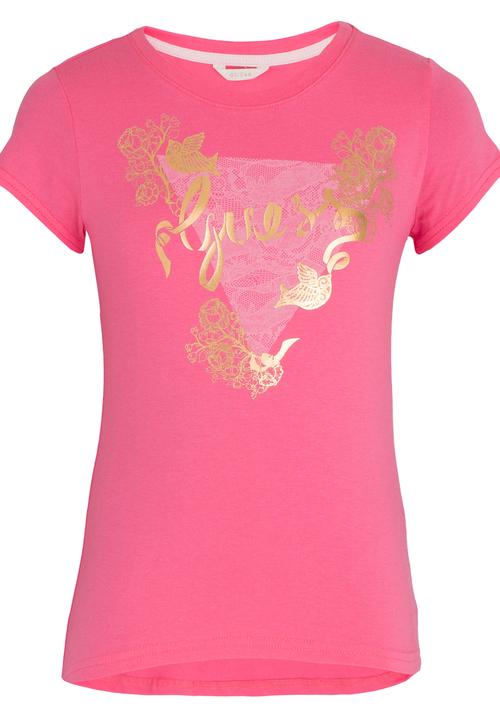 GUESS - Ribbon Tri Tee Mid Pink