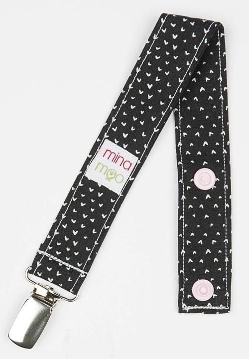 Mina Moo - Tiny Hearts Dummy Clip Black