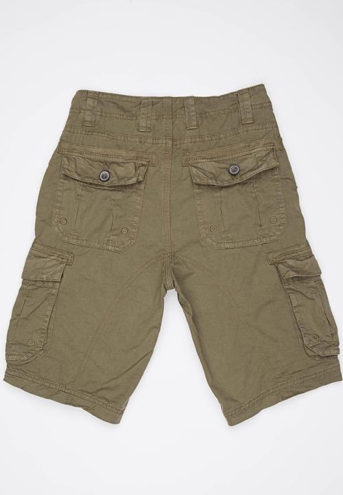 Brave Soul - Cargo Shorts Khaki Green