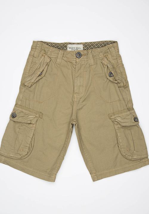 Brave Soul - Cargo Shorts Stone