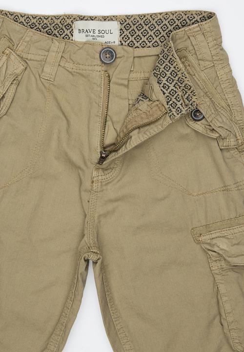 Brave Soul - Cargo Shorts Stone