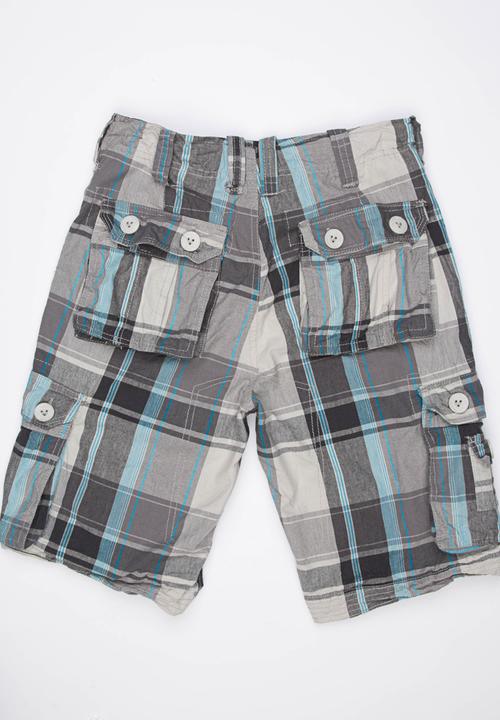 Brave Soul - Check Shorts Blue