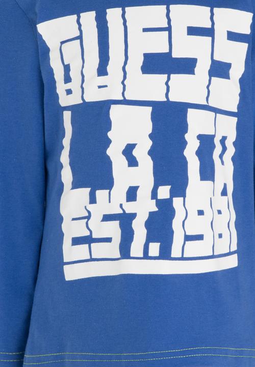 GUESS - L/S Guess Glitch Tee Blue