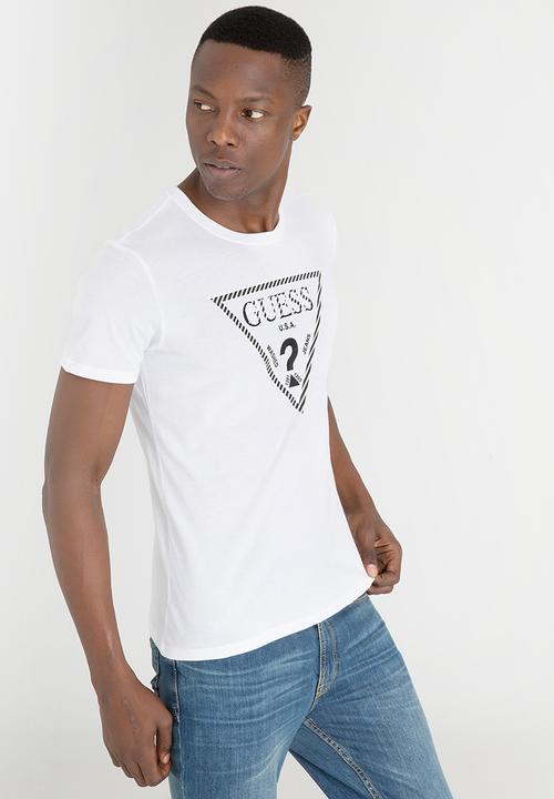 GUESS - Caged Logo Tee White