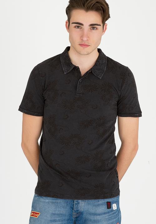Jack & Jones - Soto Printed Polo Black