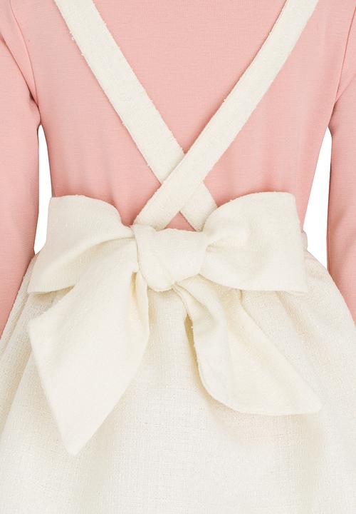 See-Saw - Dungaree Dress & Polar Neck Set Multi-colour