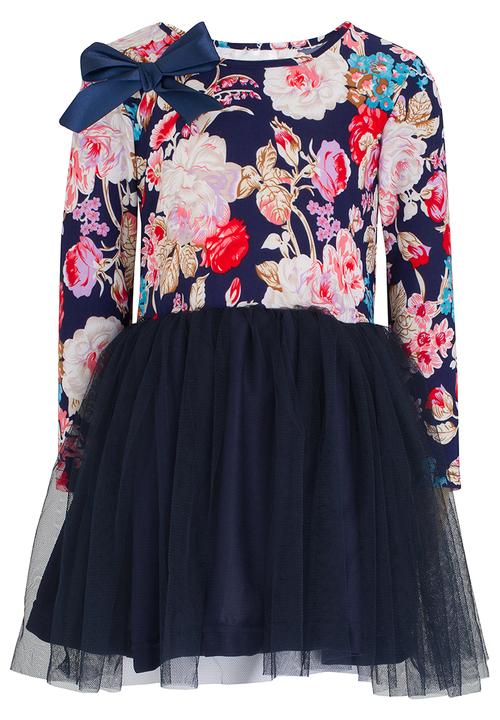 See-Saw - Floral Print Combo Dress Multi-colour